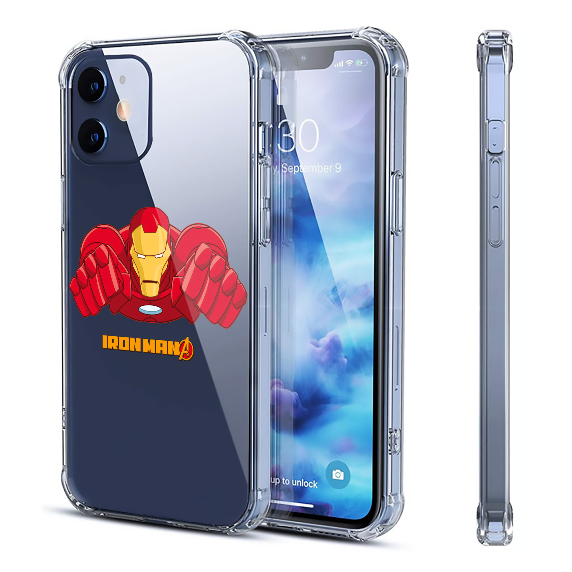 （画像用） アベンジャーズ The Avengers 【iPhone 12シリーズ対応】透明スマホケース（クリアソフトケース）